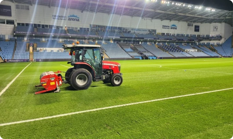 Lakeside Tractor inside a Sports Stadium